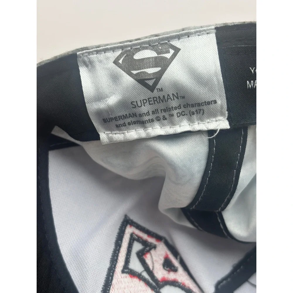 DC Comics Superman Youth Snapback Hat Grey Red Marble Shield Logo Cap 1527